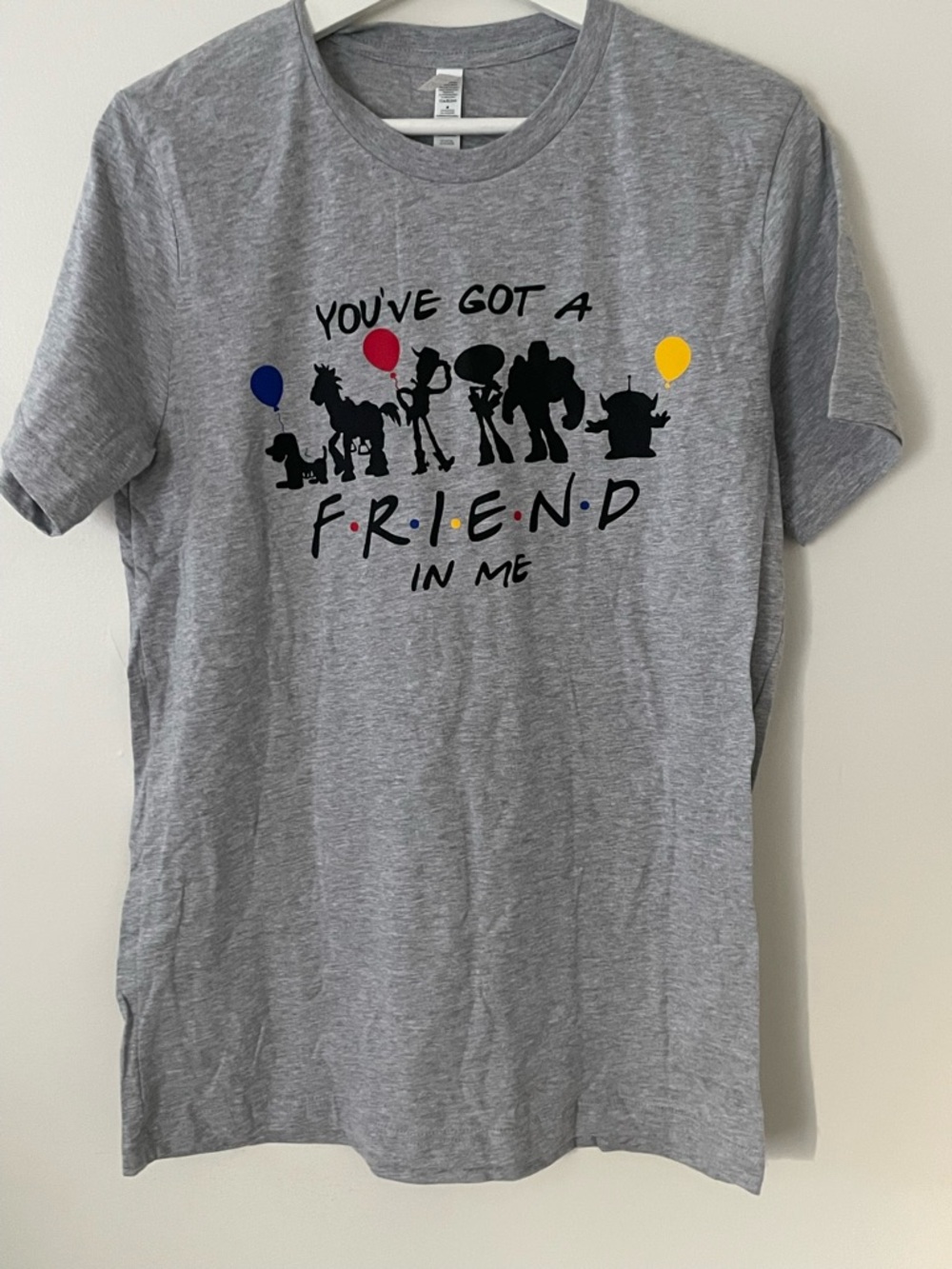 Toy Story Gray 'You've Got a Friend in Me' Toy Silhouette Graphic Tee - Picture 3 of 4